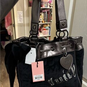 Juicy Couture Black and Silver Tote Bag